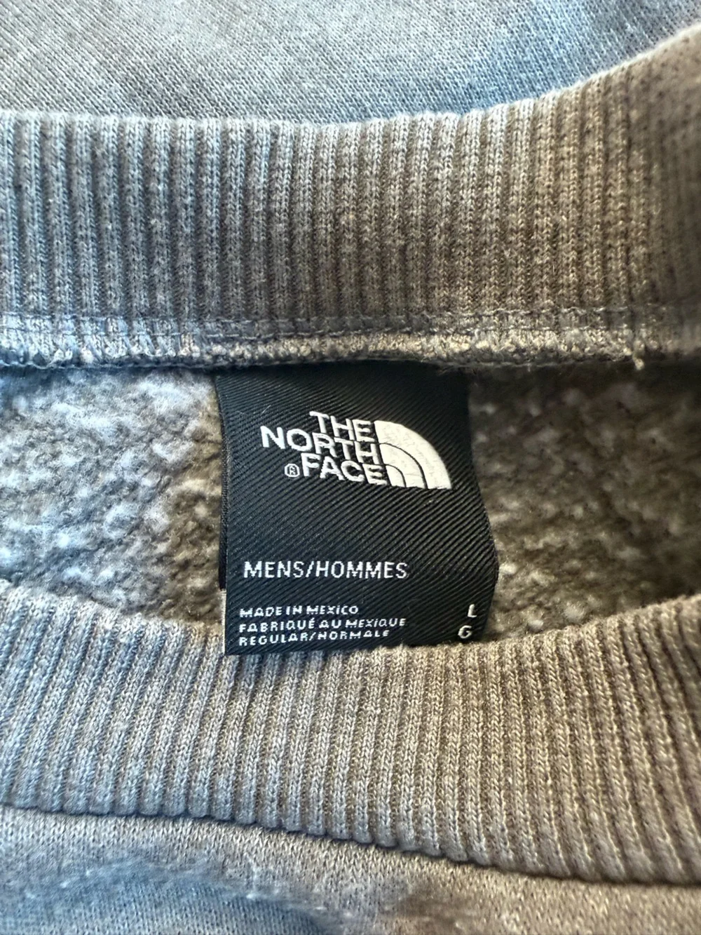 The North Face Men's Crewneck Sweatshirt in Light Gray with White Logo